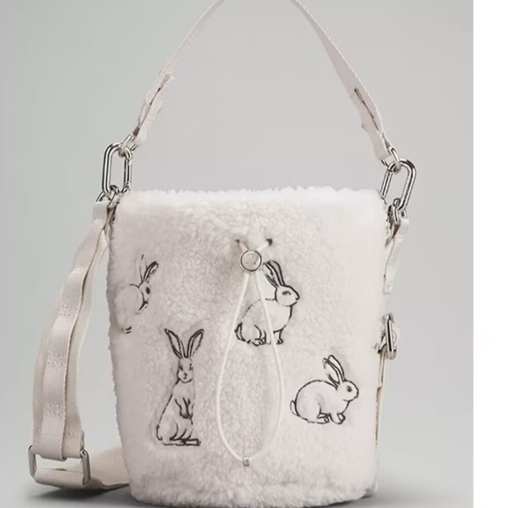 NWT Lululemon Lunar New Year Bunny Rabbit Fleece Crossbody Bucket Bag